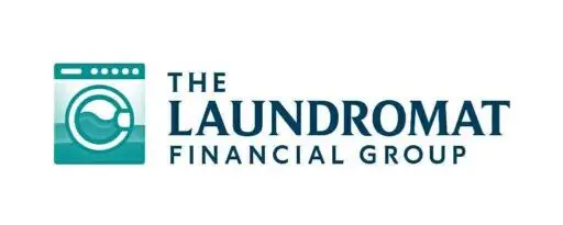 The Laundromat Financial Group logo – sleek, professional design featuring bold typography and a modern icon representing smart financing for laundromat owners. The color scheme conveys trust and expertise in business funding and growth.